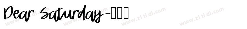 Dear Saturday字体转换